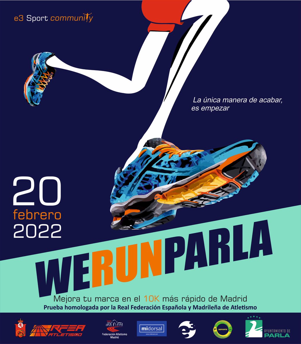 CasaDeporte_'s tweet photo. ★★ WRP22 – #WERUNParla 2022 ★★
Estamos muy contentos de anunciaros la Vuelta de una de las Carreras Populares y 10K más importante del Calendario de Carreras en Ruta, la VIII Edición de la WERUN Ciudad de Parla, el 10K más rápidos de Madrid 20 de Febrero de 2022
#e3pd #werun https://t.co/BsryTrux2c