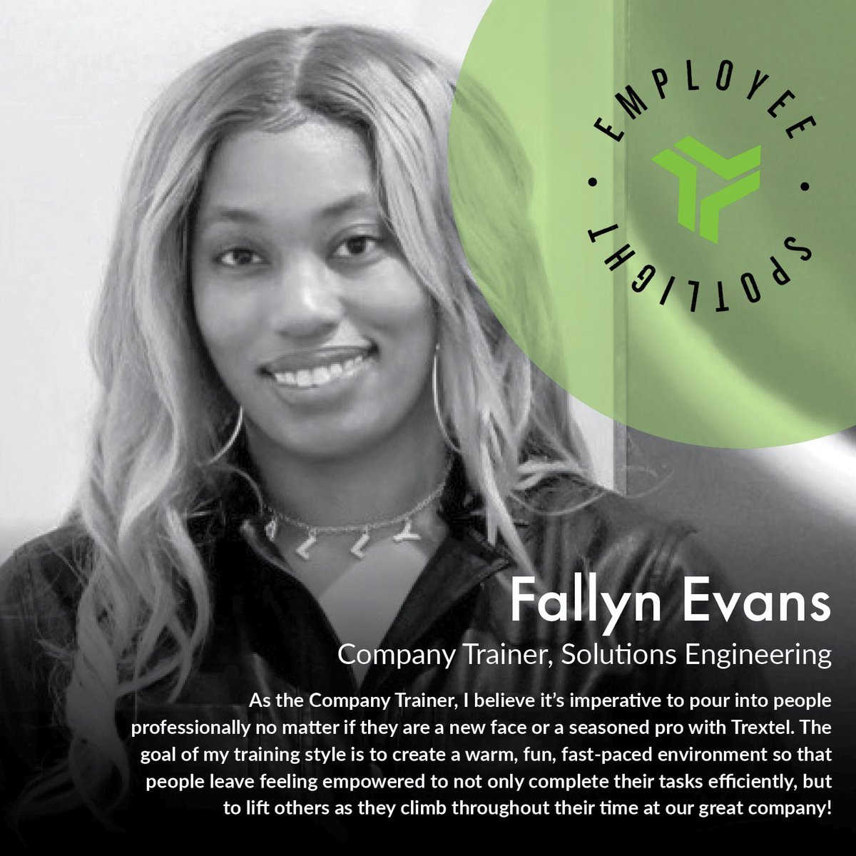 The world of tech never stands still and neither does Trextel. Our staff remain at the cutting edge of knowledge and keeping us there is Trextel’s Company Trainer, Fallyn Evans. We’re fortunate to have Fallyn at the helm! #FuelGrownThroughInnovation #ServeAndInspire #teamplayer