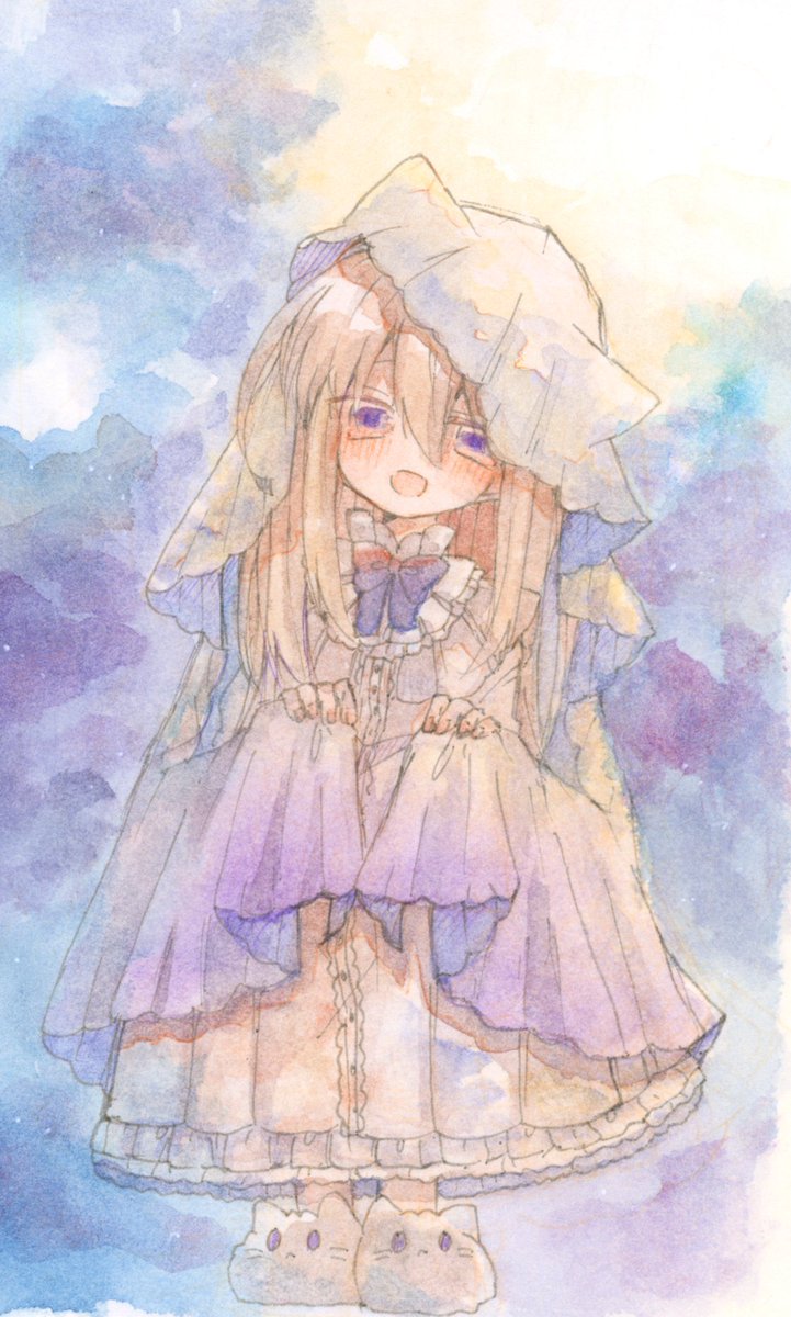 「#アナログ絵を流してアナログ民を増やそう
透明水彩とコピック好きです。 」|ほおずき紅(こう)のイラスト