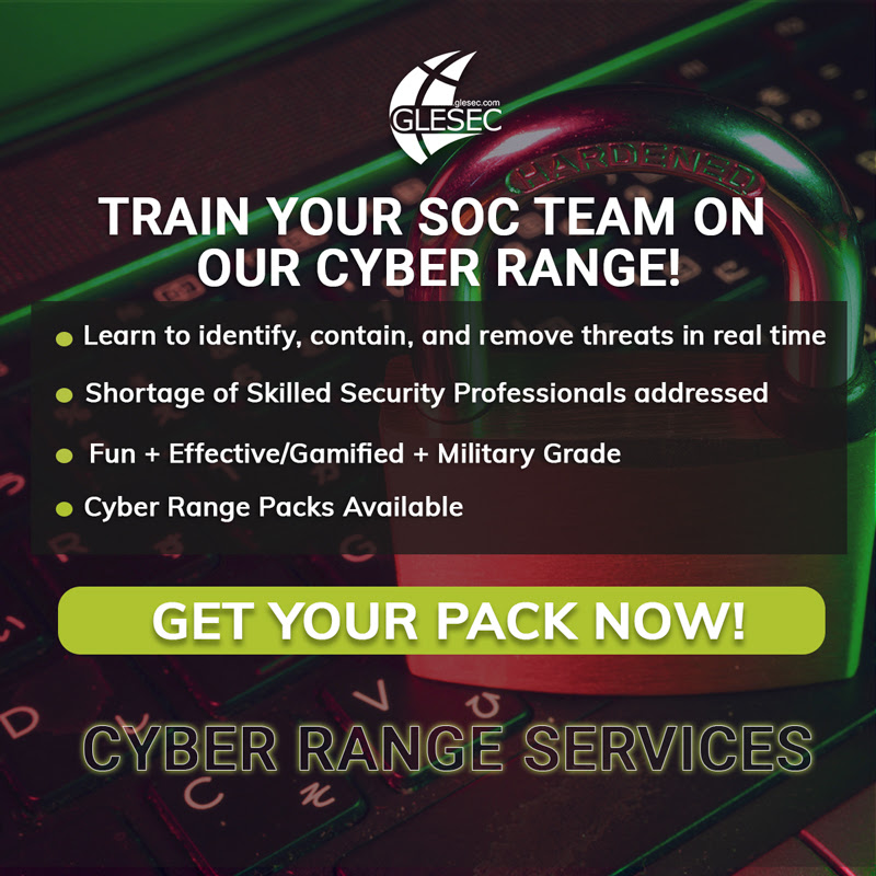 GLESEC_GROUP's tweet photo. Train your SOC Team on the GLESEC Cyber Range! They will learn to identify; contain; and remove threats in real-time while on a simulation! GET YOUR PACK FOR DEDICATED PRACTICE TIME! 
https://t.co/XpK3nT1m73 https://t.co/kIZqv2qhwC
