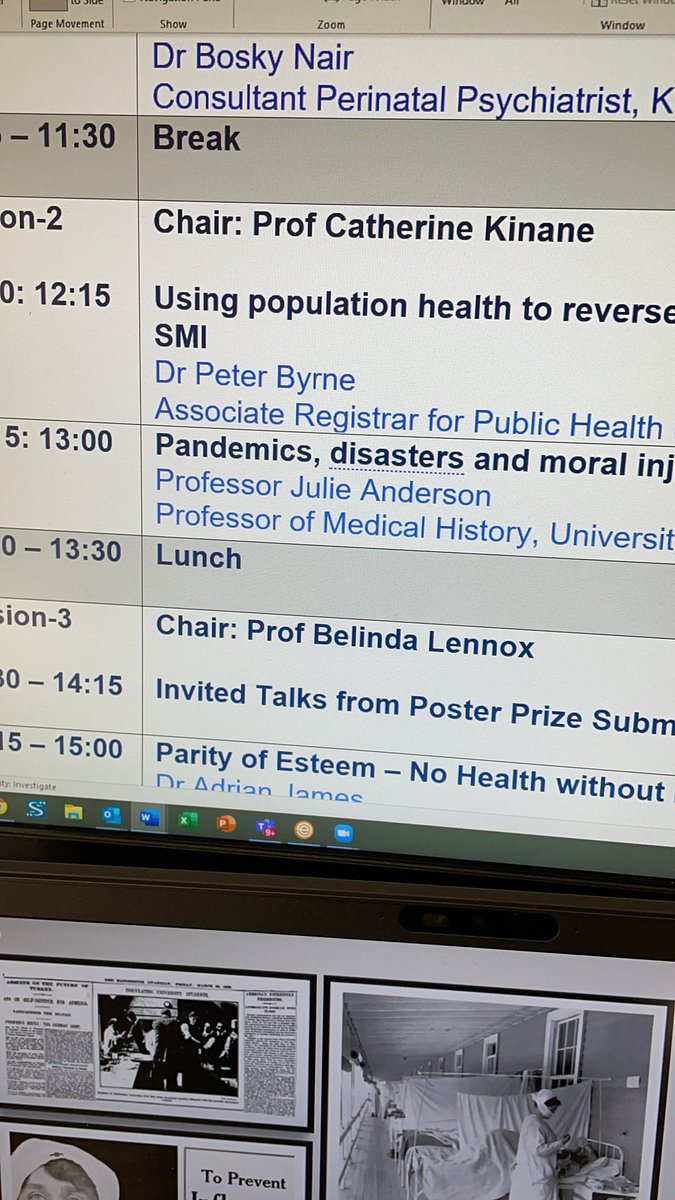 Chairing a brilliant session at SED RCPSYCH AUTUMN conference today. Brilliant talk on moral injury and another on life expectancy in SMI.