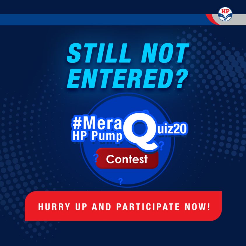 hpcl_retail's tweet photo. If you are reading this and if you still haven't participated in our #MeraHPPumpQuiz20 Contest, this post is your final reminder! Go through the rules in comments section to participate and stand a chance to win exciting prizes. #winthecontest https://t.co/D5wWti7Ums