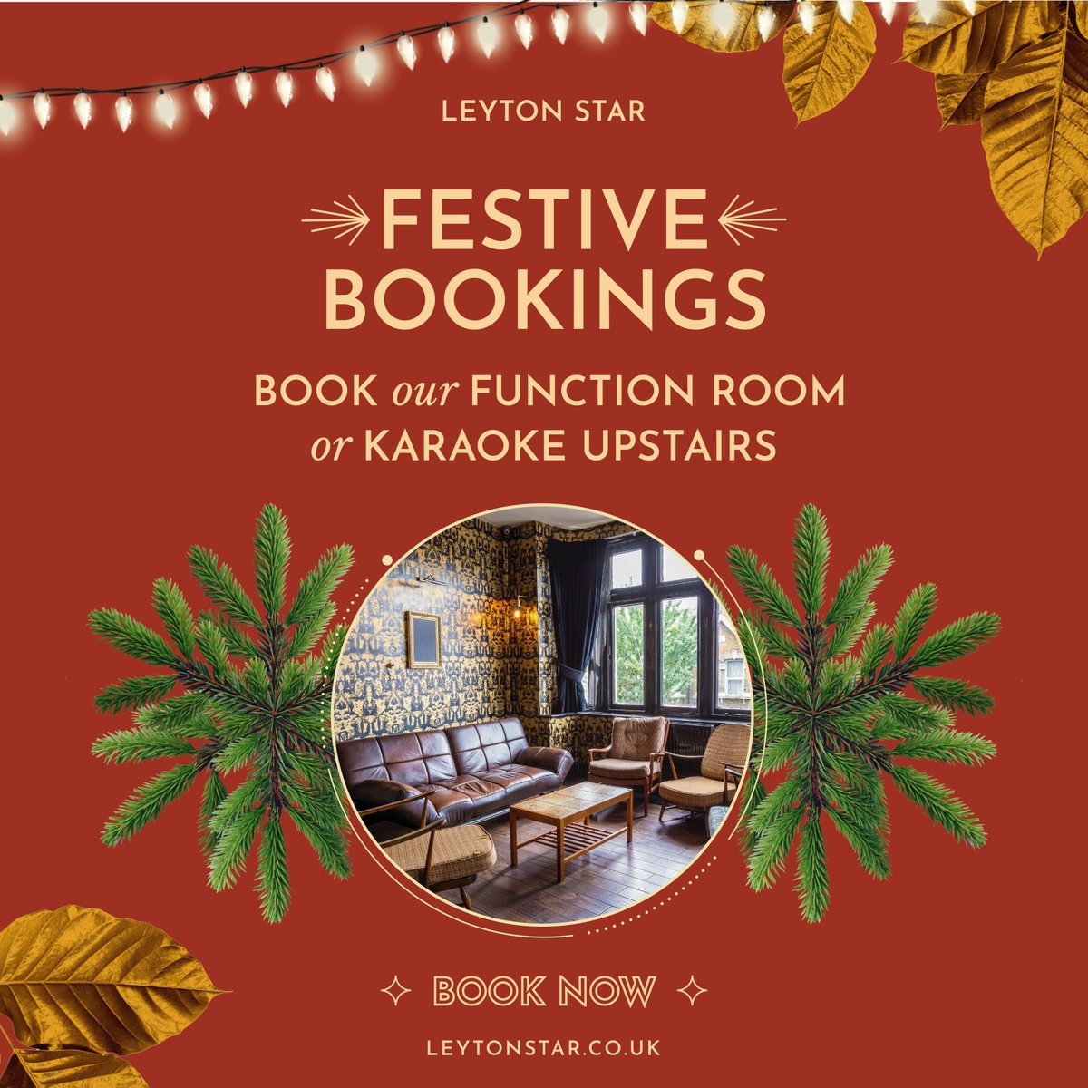 Last chance to book your Christmas Party at <a href="/leytonstar/">The Leyton Star</a>. We have some Monday to Thursday spaces left. Get in touch today. #leyton #leytonstone #christmas #Xmas