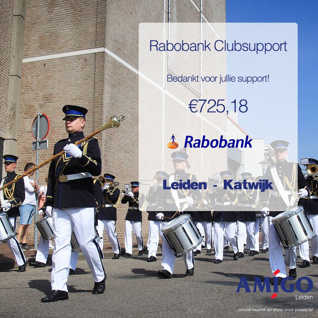 Een geweldig bedrag hebben wij als vereniging mogen ontvangen van de 
<a href="/Rabobank/">Rabobank</a>
 Deze gaan wij inzetten om ons alarmsysteem te vervangen. Bedankt voor je stem op onze vereniging! #support #cultuur #vereniging
