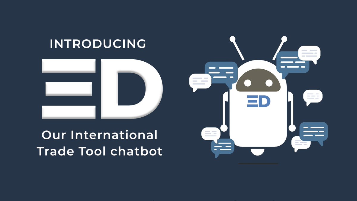 IntTradeTool's tweet image. One of the benefits of our tool is ED, our #interactiverobot. You can ask ED any question about #Internationaltrade. Do you want access to one of the largest growing international trade FAQs in the world? 
Find out more: easy-duty.com