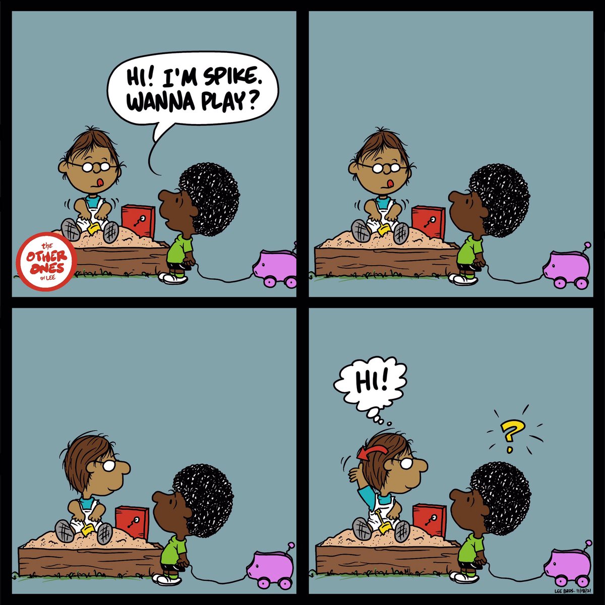 OtherOnesbyLee's tweet photo. Spike meets a new friend, JosΓ©. #notother #TOOBL #webcomic #newcharacter #deaf #mexicanamerican #doubleshotthursday https://t.co/LY5fwW06OK