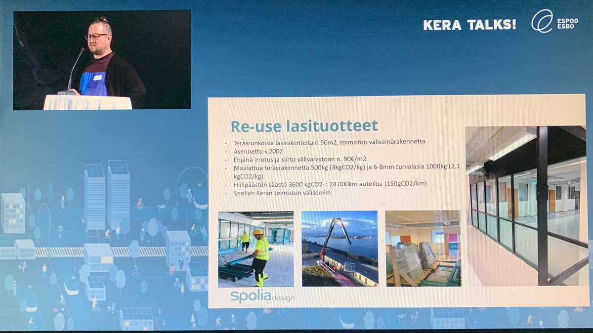 #KeraTalks tapahtumassa <a href="/SitraFund/">Sitra</a> <a href="/NaniPajunen/">Nani Pajunen</a> puhui neitseellisten raaka-aineiden säästämisestä rakentamisessa. Sama aihe nousi vahvana esiin <a href="/SpoliaD/">Spolia Design</a> Petri Salmen <a href="/pietusalmi/">petri salmi</a> puheenvuorossa ->Rakennetaan luonnonvaroja säästäen. #kiertotalous #uusiKera