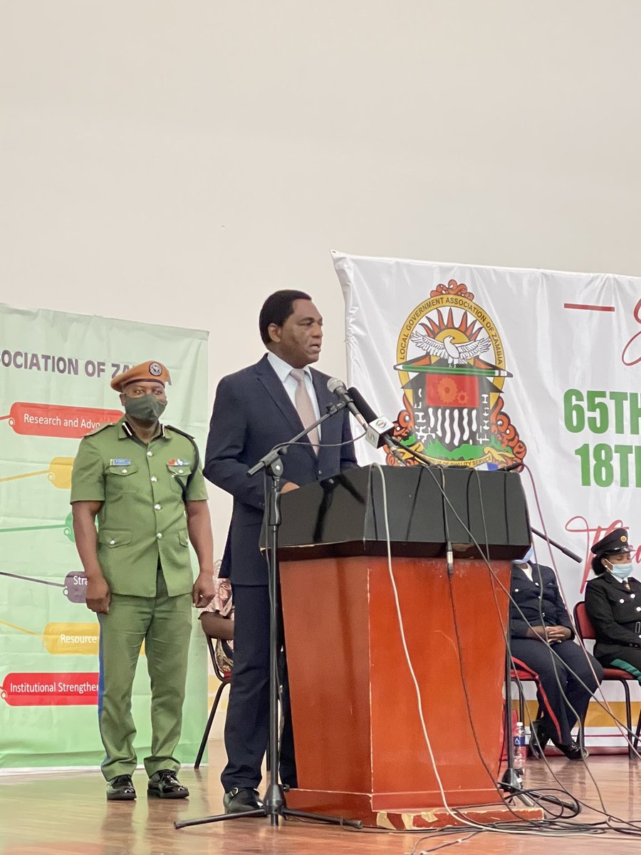 “Central government is empty without local government…change starts at a local level” President Hakainde Hichilema during official opening of LGAZ Annual Conference a 3 day event held from 16-18 November 2021 in Lusaka Zambia #localgov #Decentralization