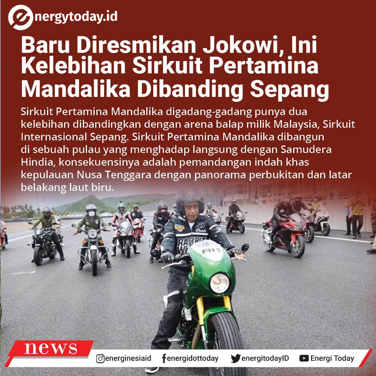Kikiii_030's tweet photo. Gua kepikiran pen kesana langsung #CircuitPertaminaMandalika https://t.co/BLRwfziywY