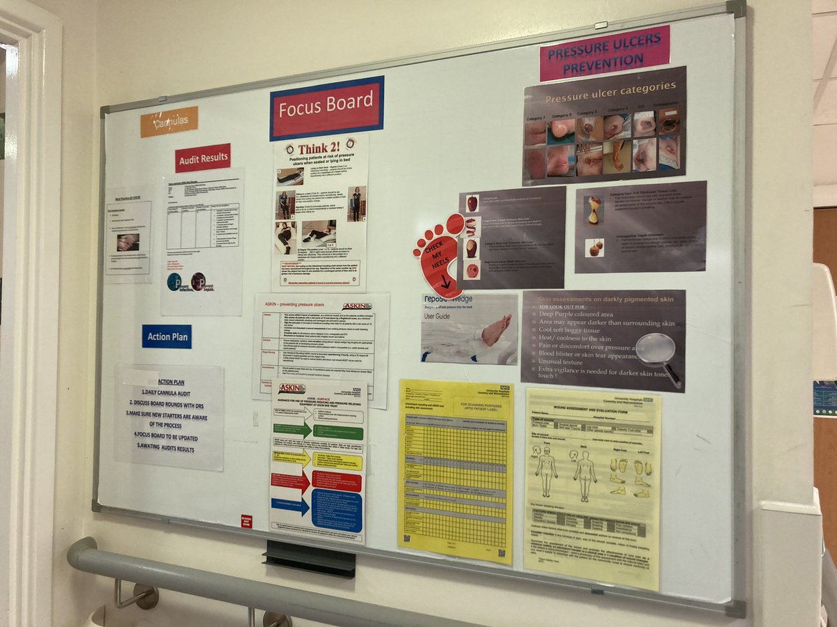 TVN_UHCW's tweet photo. Focus board on AMU3 pressure ulcer pressure #stopthepressure https://t.co/tuNhMnWqtx