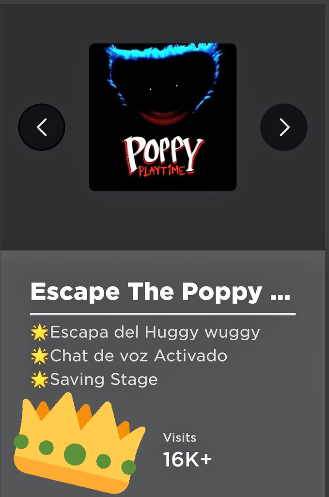 BlackWhiteTyYt's tweet image. thanks for the 16k visits #Roblox #PoppyPlaytime #developerroblox #creation