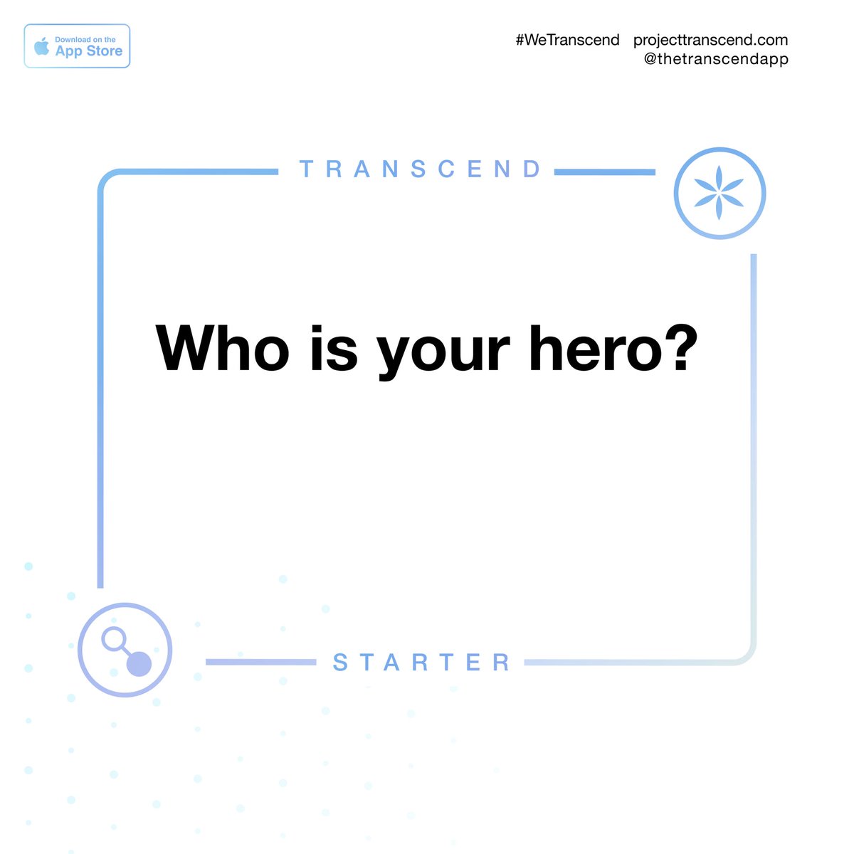 thetranscendapp's tweet photo. We have thousands of “Starters” to help you get below the surface, and make content that just  hits different. https://t.co/JUkJrnL73s