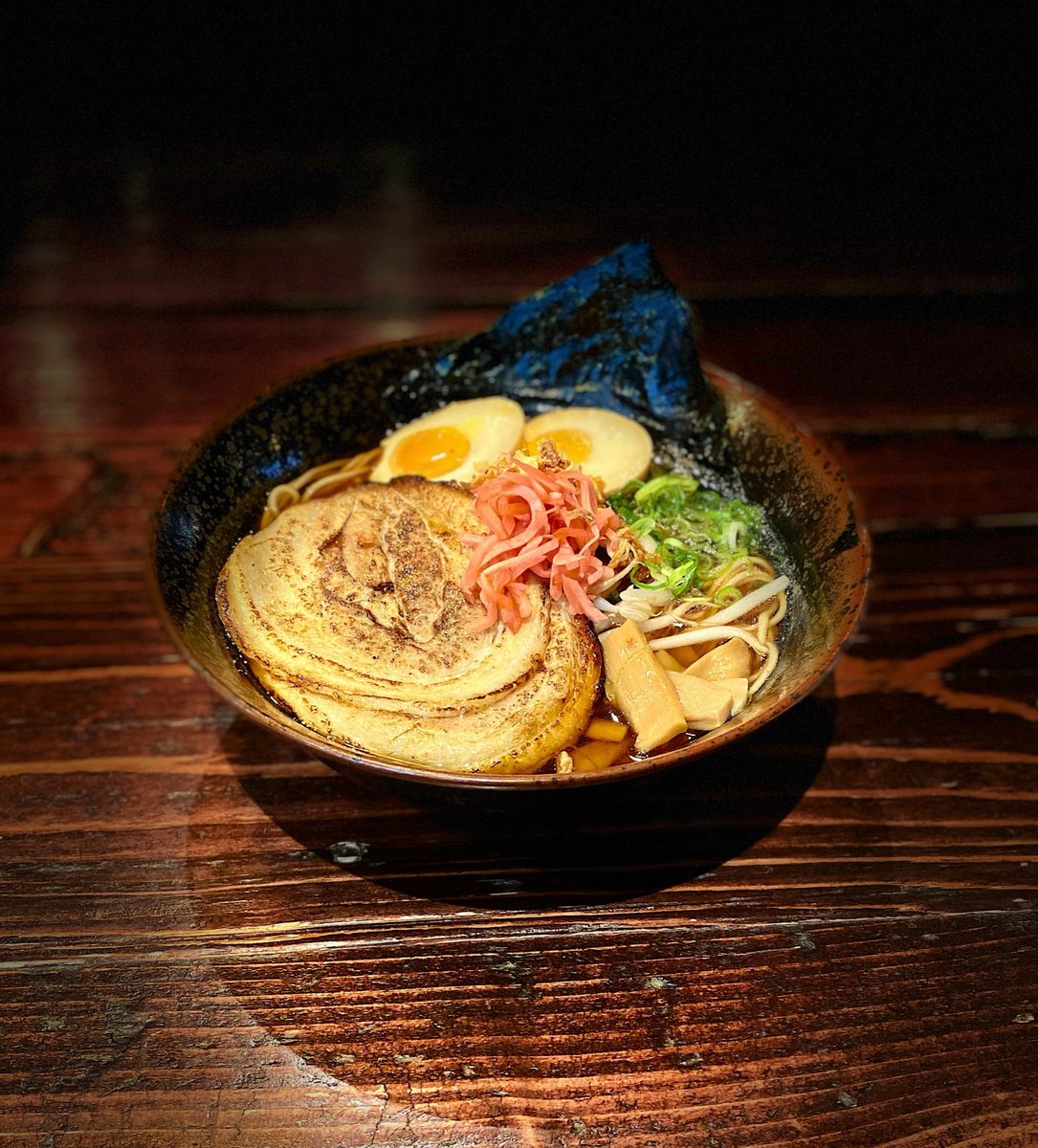 HAKATA_RamenBar's tweet photo. Our Shoyu Ramen. Understated but never to be underestimated.

The lightest style of broth we offer but still rich and full of intense flavour with enhanced umami from the shiitake mushroom broth we create to make it.

Vegan Shoyu ramen option also available. https://t.co/e2g2dpyBjV