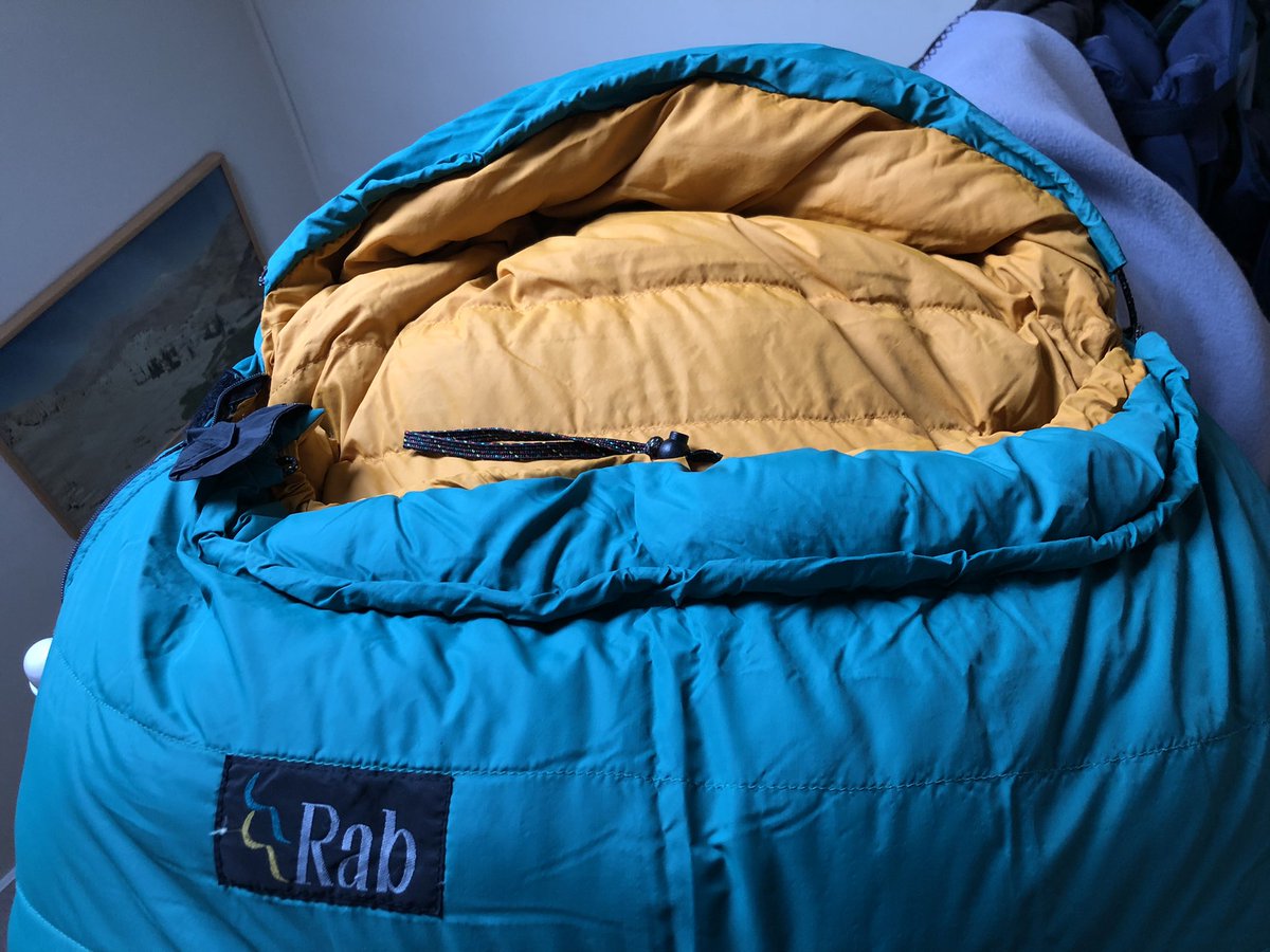 My trusty nearly 30-year old Rab down sleeping bag, looking as good as new after a recondition by <a href="/rab_equipment/">Rab</a> - professionally cleaned and the down de-clumped.  Good for another 30 years of adventures, I hope! Thanks Rab
