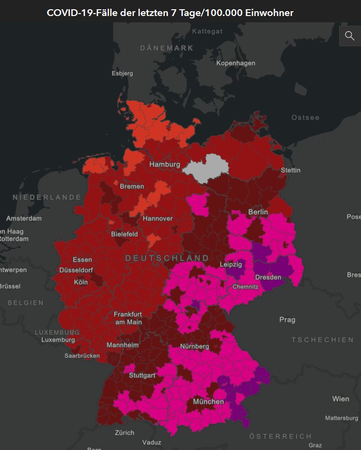 struppigel's tweet photo. COVID-19 map for Germany looks pretty bad. 
Except for Ludwigslust-Parchim.
It was hit by ransomware. https://t.co/VT6hSgo1yp