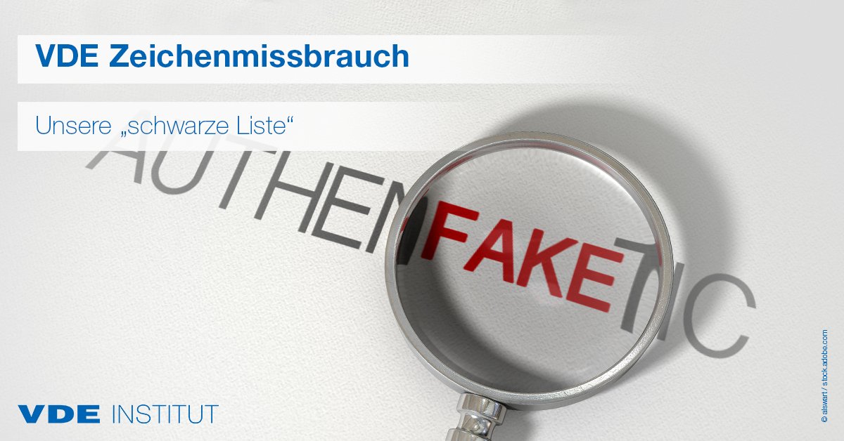 VDEinstitut's tweet photo. Von einem #VDE #Zeichenmissbrauch reden wir, wenn ein Produkt ohne Genehmigung ein VDE Zeichen trägt und/oder unsere #VDEZeichen gefälscht wurden. Alle uns bekannten Fälle haben wir in unserer Datenbank gelistet: https://t.co/byUbCd7fHq https://t.co/JcLA5ICvAZ