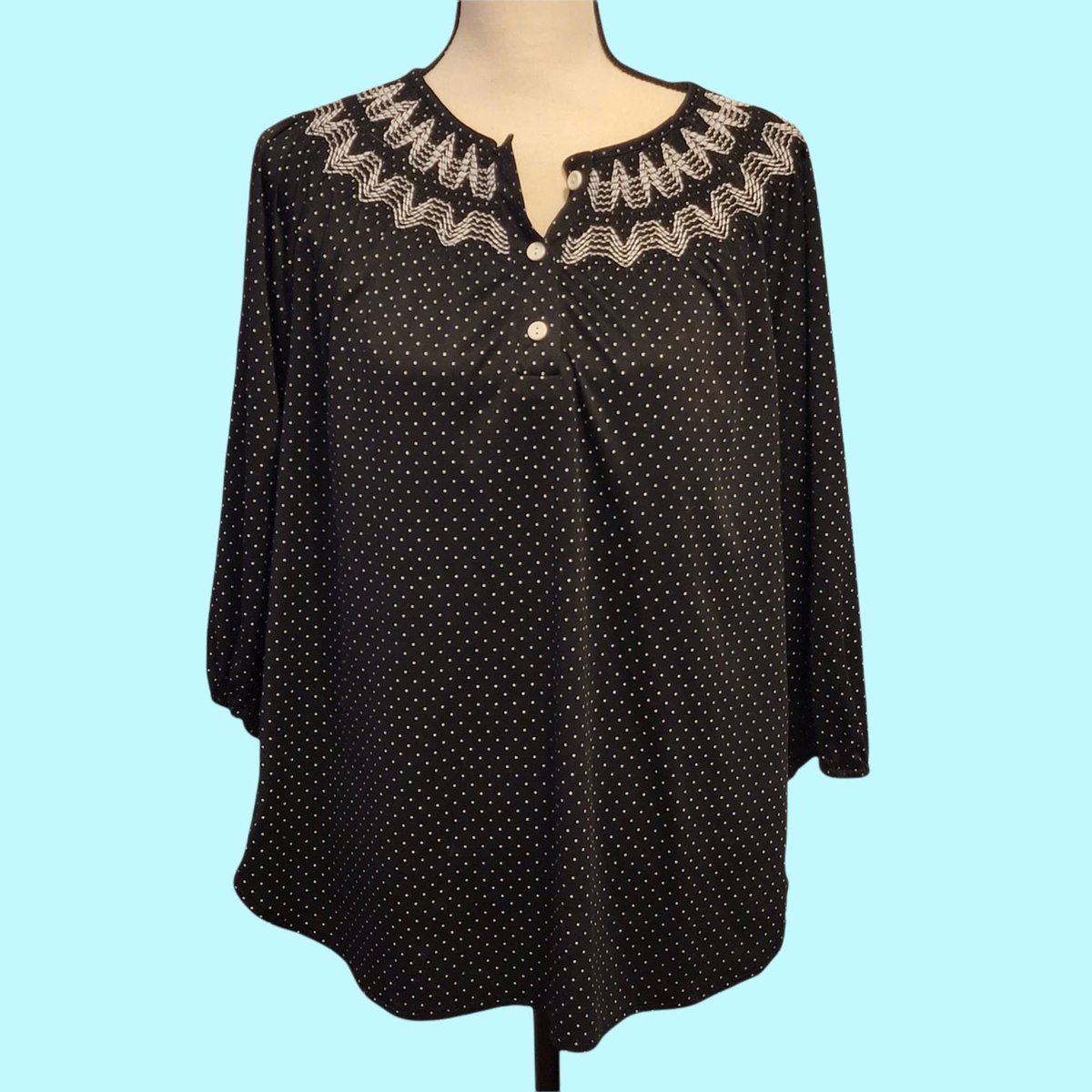LoveAndDust's tweet photo. New to Love and Dust! #etsy shop: 1980s Black Polka Dot Blouse- Breezy of California  #plussizevintage #1980sstyle #80sdoes50s #blackandwhite

Etsy link in the bio or @loveanddust on Depop https://t.co/zYBZb00AKD