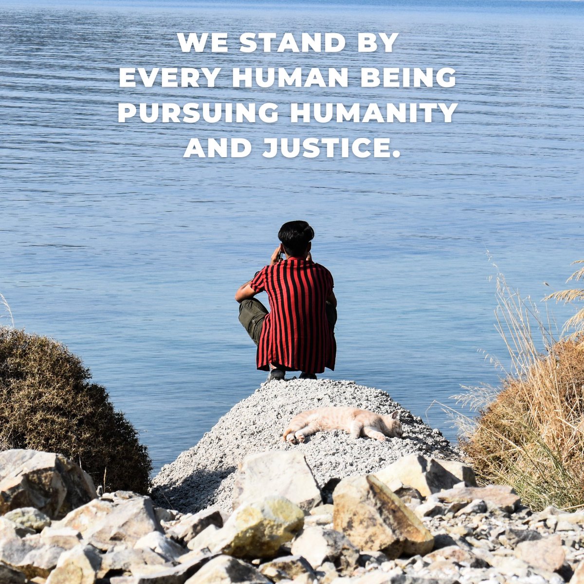 We stand by every human being pursuing humanity and justice. Seeking safety. Seeking recognition. Seeking understanding. We stand by those on the borders, on land and in the camps. We stand by those who choose to protect and support the rights of the marginalised. #bythemwestand