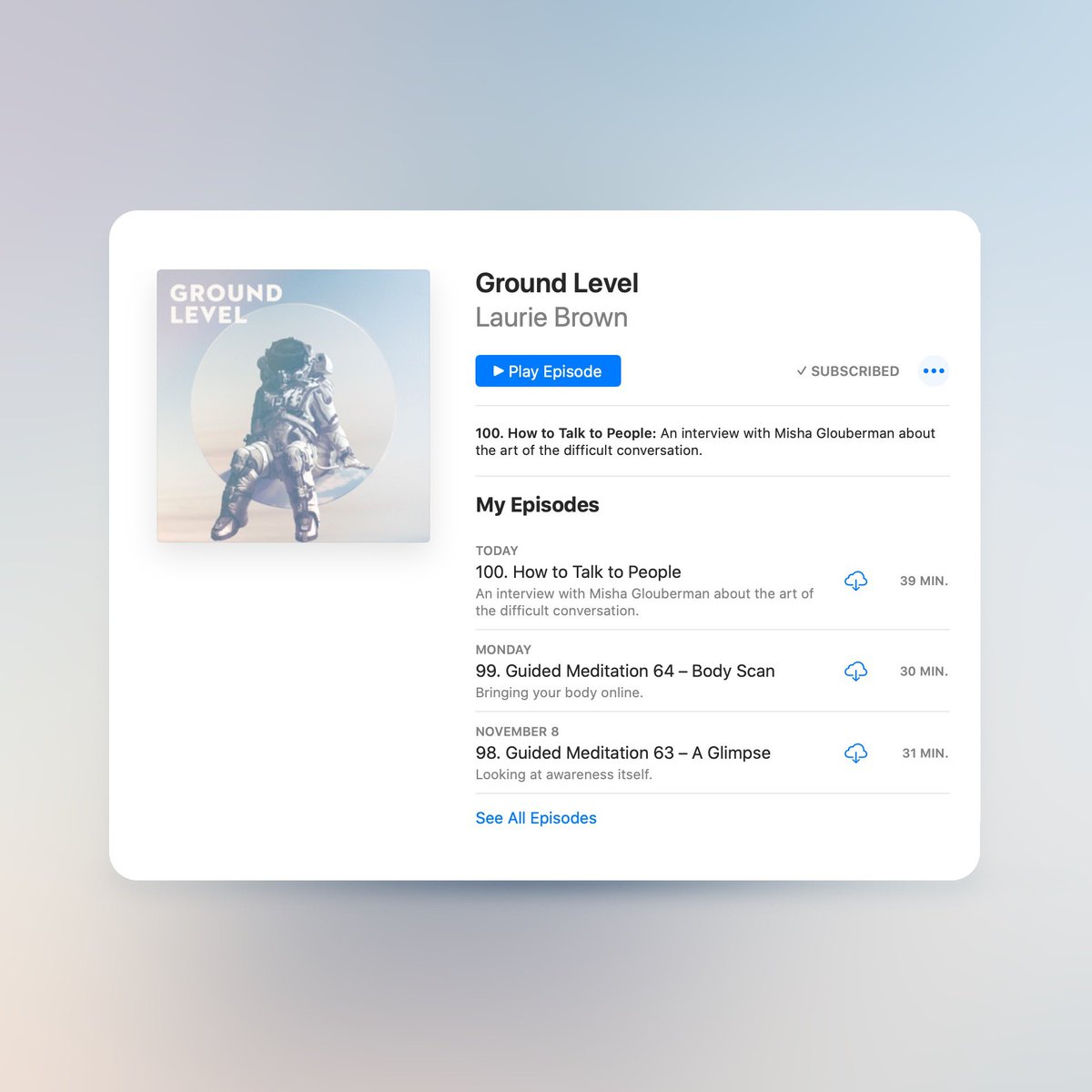 Pondercast (@pondercast_) on Twitter photo EPISODE 100!
For this special episode <a href="/mishaglouberman/">Misha Glouberman</a> joins <a href="/lauriebrown/">Laurie Brown</a> to talk about… talking.
Hear them discuss the art of the difficult conversation at
pondercast.ca/episode/how-to… and check out Misha’s work at mishaglouberman.com EPISODE 100!
For this special episode <a href="/mishaglouberman/">Misha Glouberman</a> joins <a href="/lauriebrown/">Laurie Brown</a> to talk about… talking.
Hear them discuss the art of the difficult conversation at
pondercast.ca/episode/how-to… and check out Misha’s work at mishaglouberman.com