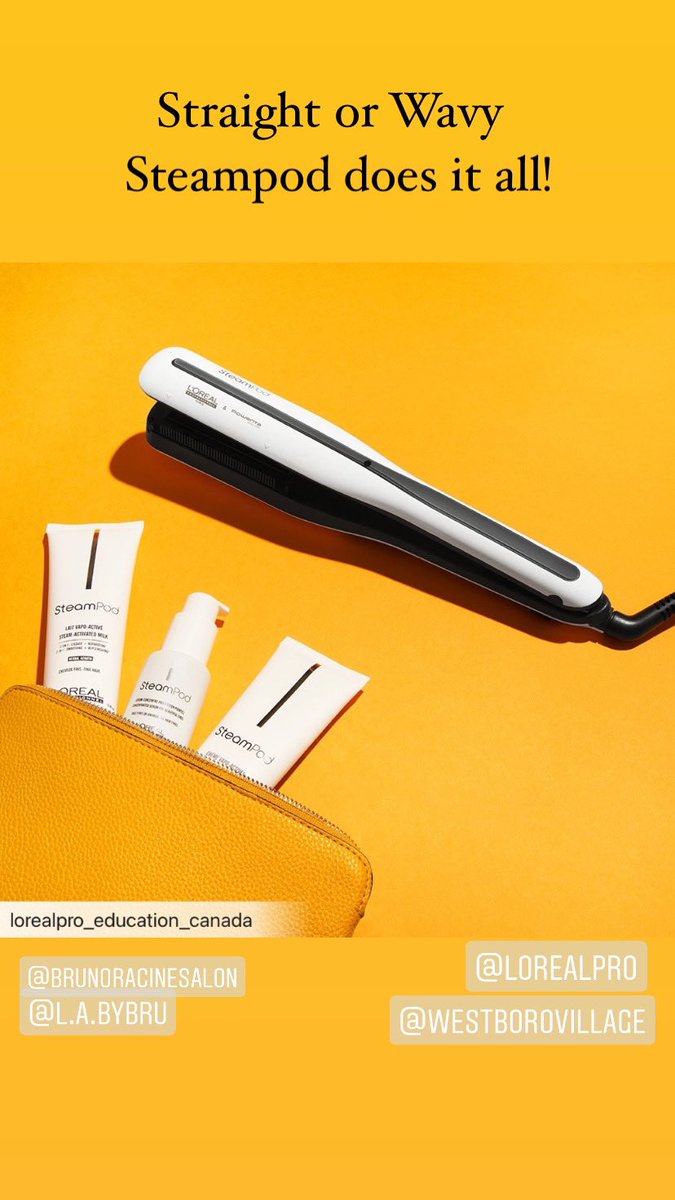 Frizz free for up to 4days! L’Oreal Steampod! <a href="/brunoracinebru/">Bruno Racine Salon</a> <a href="/LOrealProCanada/">LOrealProCanada</a> <a href="/westboroBIA/">Westboro Village</a> #brunoracinesalon #loreal #steampod #WestboroBIA #flatiron #support #supportsmallbusiness #supportlocal