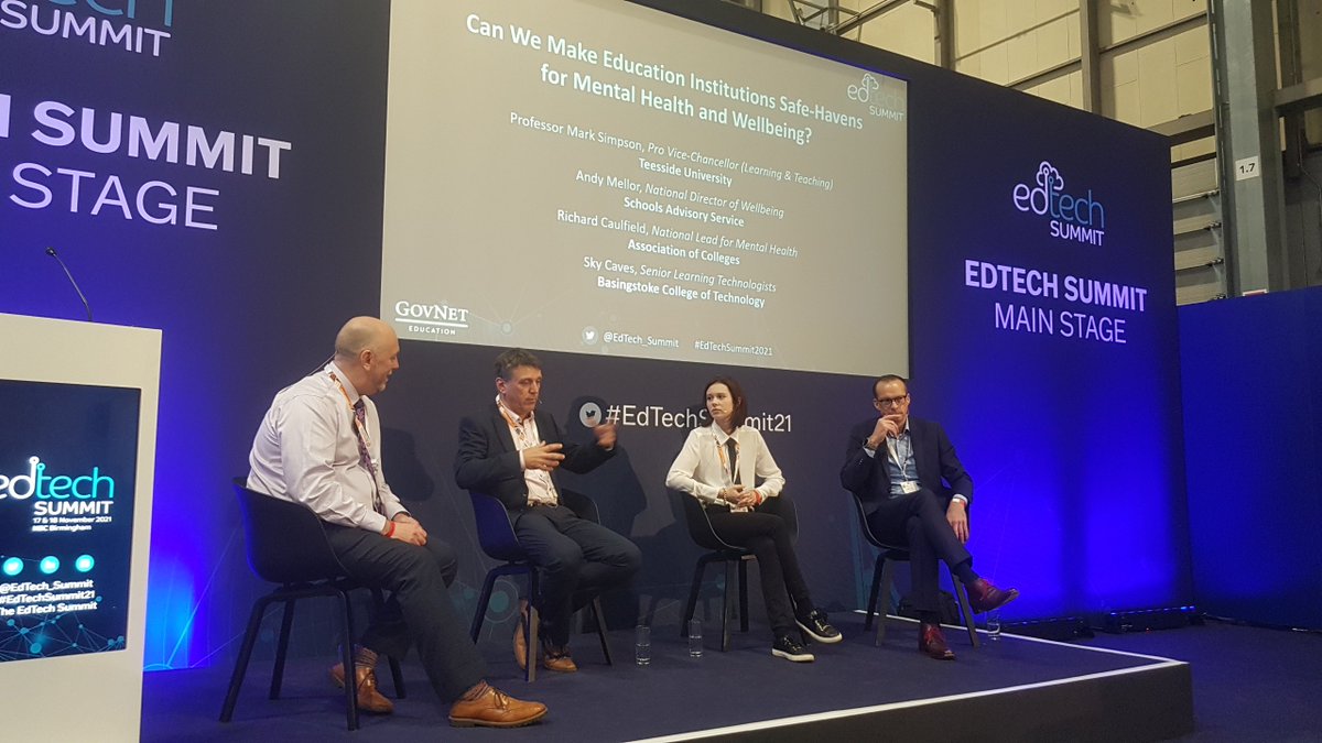 HollyHuntProf's tweet image. Excited to hear about &apos;How we can make Education Institutions Safe-havens for Mental Health and Wellbeing&apos; over on the #EdTechSummit21 main stage. Our @skycaves is on the panel @BCoTD1g1tal @EdTech_Summit 

Take a peak at what we are doing @bcot bit.ly/BCoTWellbeingS…