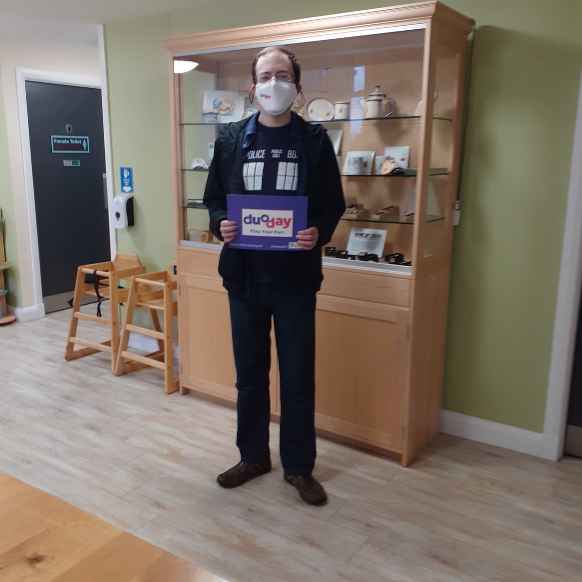 l_enable's tweet image. Taking part in  #DuoDay2021. Thanks to Jack for allowing me to come along and take a picture and of course to Helena at @HubMuir #AllinHighlands #ENABLEWorks #inclusive