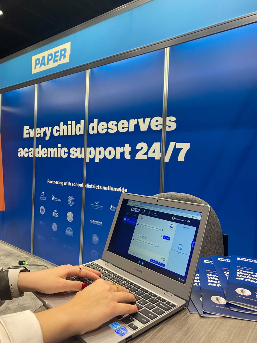 paperlearning's tweet photo. Every child deserves academic support 24/7. #CITE2021 attendees tried Paper at our live demo station &amp; the feedback was unanimous - there’s nothing that powers academic success &amp; bridges ed equity gaps like top-quality, on-demand, high-dosage tutoring for ALL ✨

#PaperAtCITE https://t.co/gTiy6SFahX