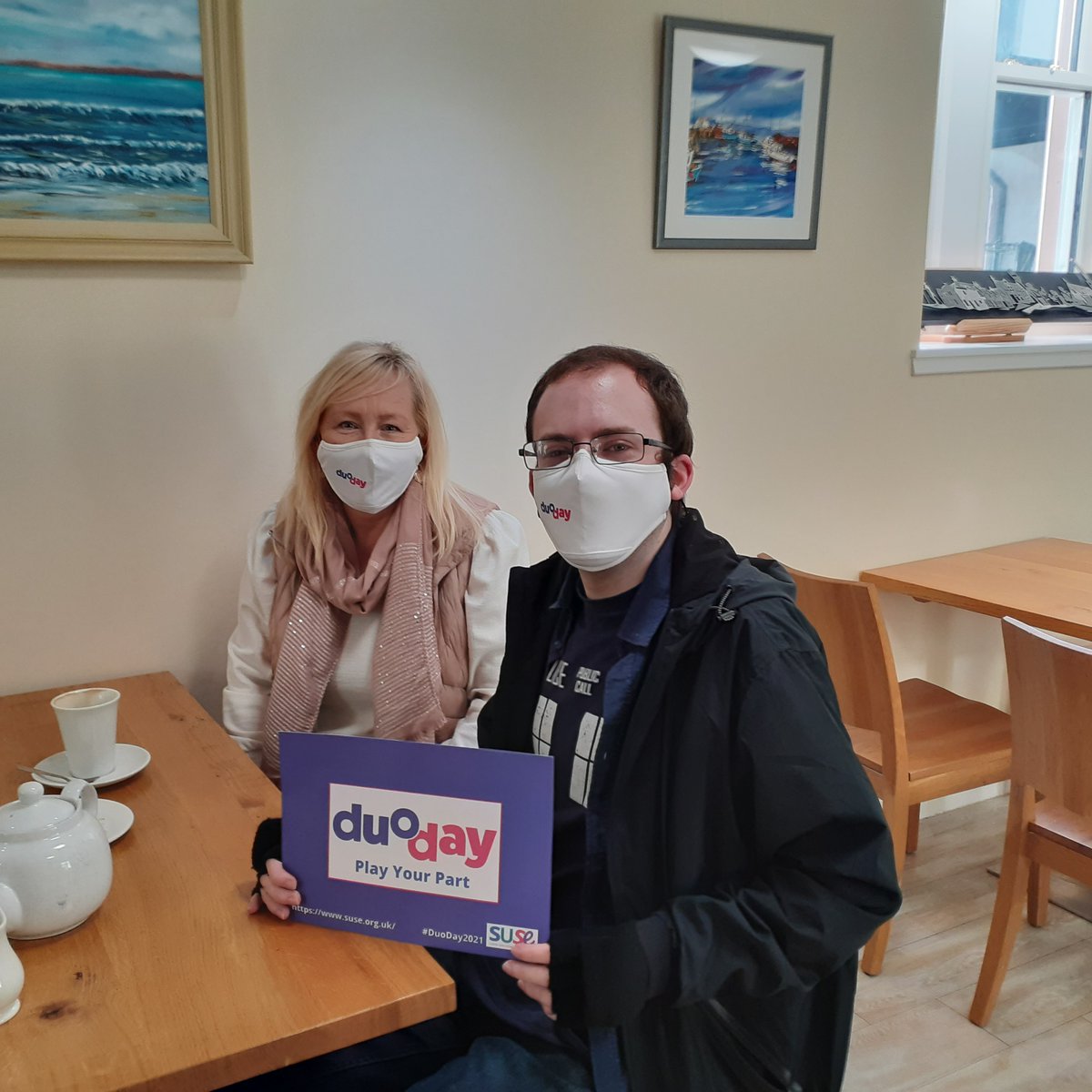 l_enable's tweet image. Taking part in  #DuoDay2021. Thanks to Jack for allowing me to come along and take a picture and of course to Helena at @HubMuir #AllinHighlands #ENABLEWorks #inclusive