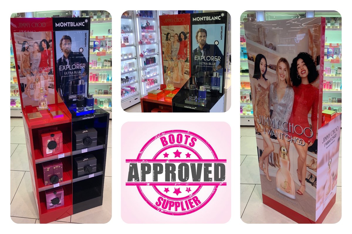 ColourationUK's tweet photo. ⭐️ RETAIL DISPLAYS 
We loved producing these @jimmychoo @montblanc_world MDF clad units for @BootsUK. We offer the complete end-to-end solution, from 3D design and in-house manufacture to installation and de-rigging. 

🔗 Find out more: https://t.co/Q7nNfWdx4C

#retaildisplays https://t.co/ysPrhiShkx
