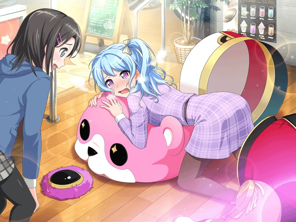 pinkblueotd's tweet photo. 💖💙✨ Today’s first Pink/Blue pair of the day is Misaki Okusawa, or Michelle, and Kanon Matsubara from BanG Dream! Girls Band Party! https://t.co/j35oycPuzy