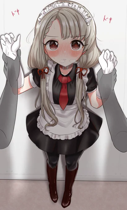 メイド凪ちゃんin壁際 