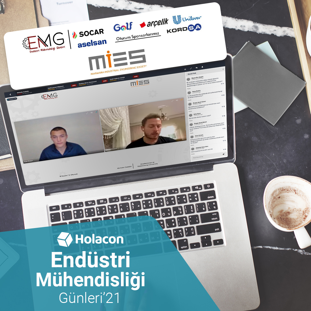 📌Holacon ekibi olarak <a href="/mies_official/">MieS</a>  tarafından 18-19 Kasım 2021 tarihlerinde gerçekleşen EMG’21 etkinliğine teknoloji sponsoru olarak destek vermekten büyük mutluluk duyuyoruz. Öğrencilere ilham veren konuşmacıların sürpriz çekilişler ile keyifli bir ortamda devam ediyor.