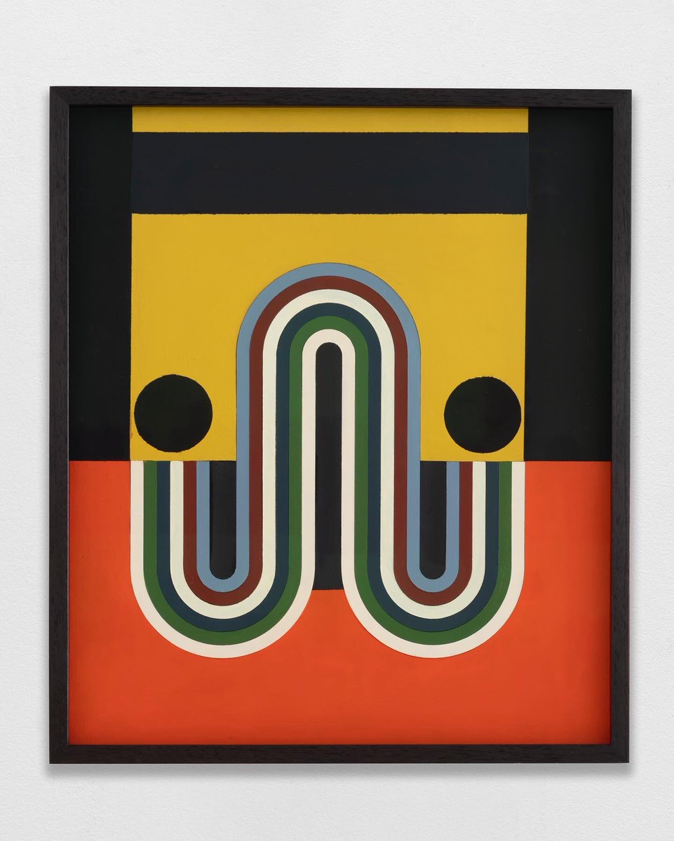 PEER_UK's tweet photo. Only TWO days left to view #LubnaChowdhary’s solo show #Erratics here at PEER!
Pictured are the artist's brilliant retro style geometric paintings Code 31, 34 & 37 made up of acrylic and gouache painted laser-cut strips of card, glued onto gessoed board. https://t.co/P88zlMDNyG