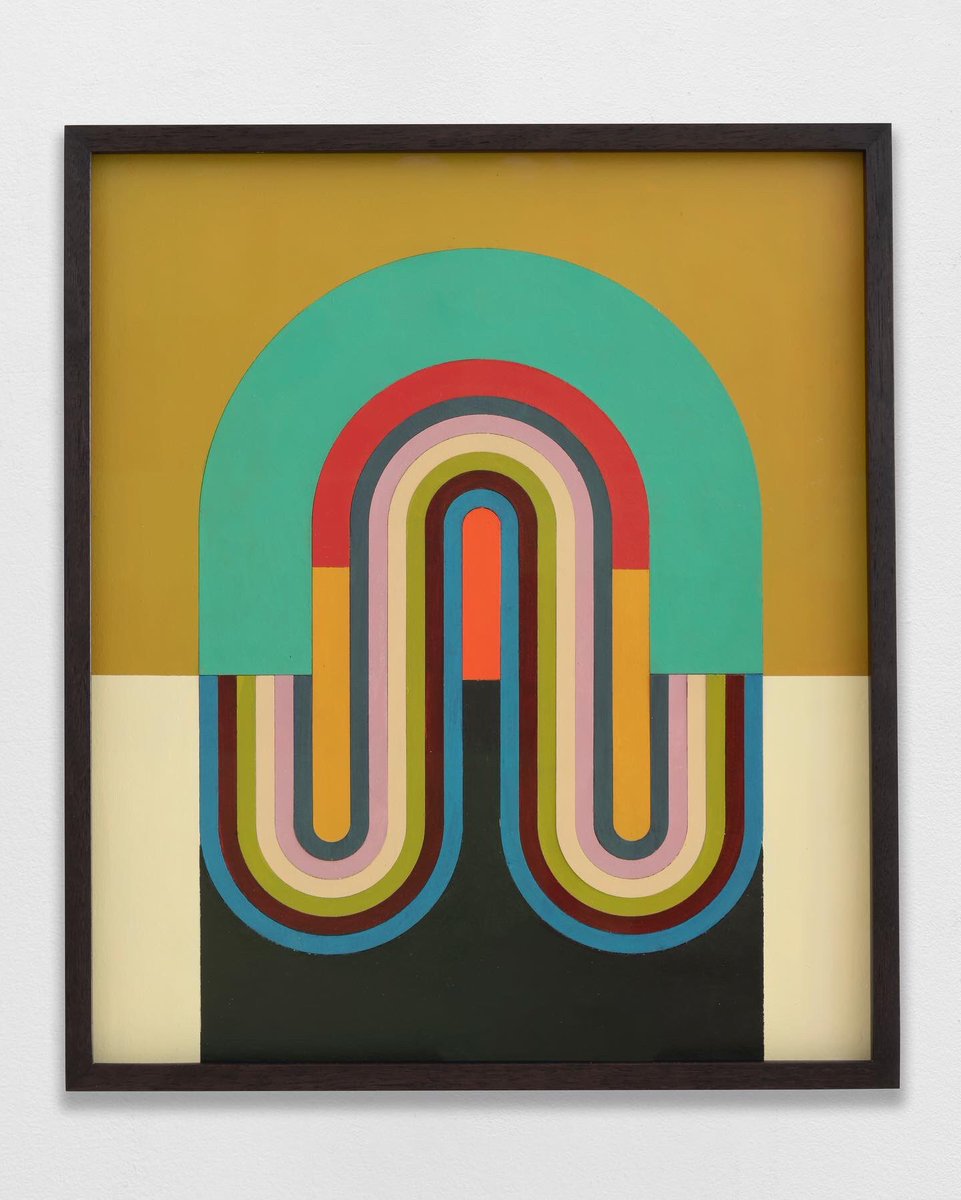 PEER_UK's tweet photo. Only TWO days left to view #LubnaChowdhary’s solo show #Erratics here at PEER!
Pictured are the artist's brilliant retro style geometric paintings Code 31, 34 & 37 made up of acrylic and gouache painted laser-cut strips of card, glued onto gessoed board. https://t.co/P88zlMDNyG