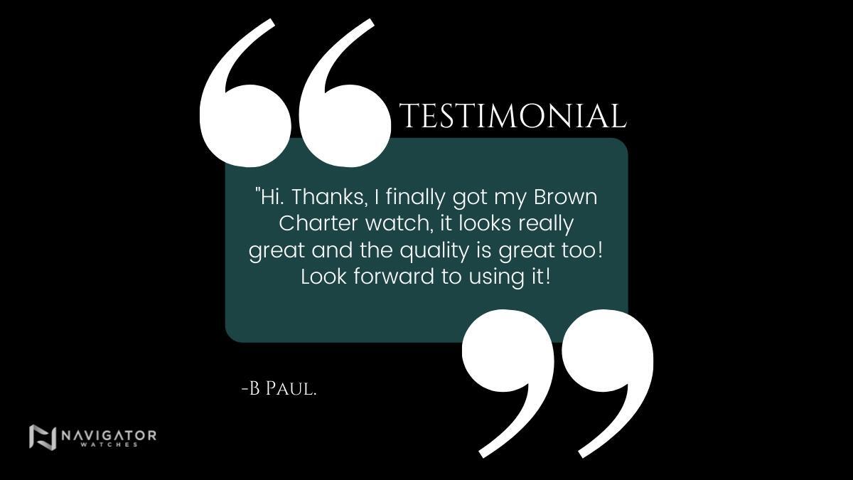 EdBond_100's tweet photo. Thanks so much for your #feedback, B Paul!

We are really glad that you have enjoyed our #product, thanks again for the #review and for being such a great #customer!

Shop more: https://t.co/eZwN04RQy6
.
#navigatorwatches #watches #bluecharter #charter #quartz https://t.co/PZAhC2lS8d