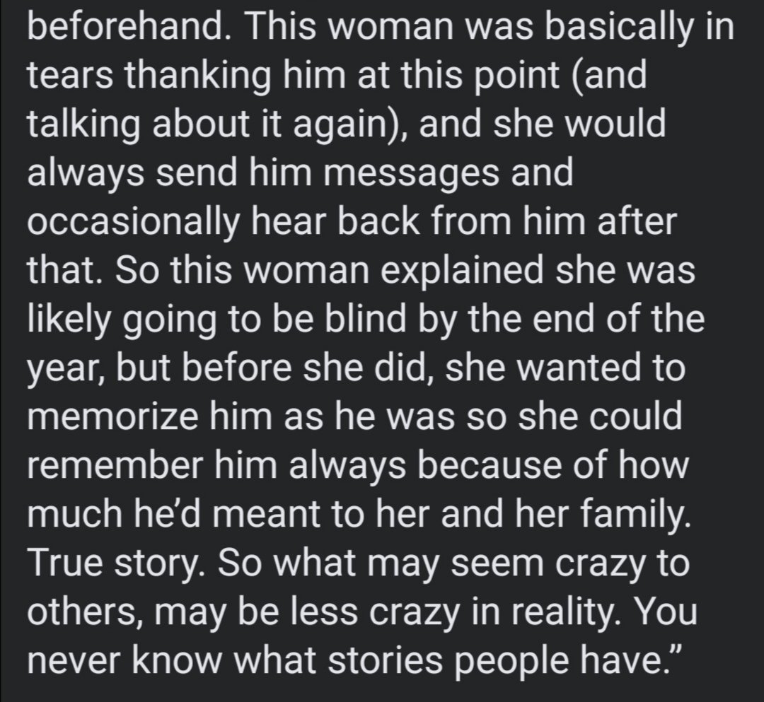 This is one of the most touching and heartwarming story I ever read. It was posted in reddit in 2012 but the original/detailed version is in 2010. Please share❤️

Michael Jackson was a true hero and there are many other stories as well. 🥺😭😭