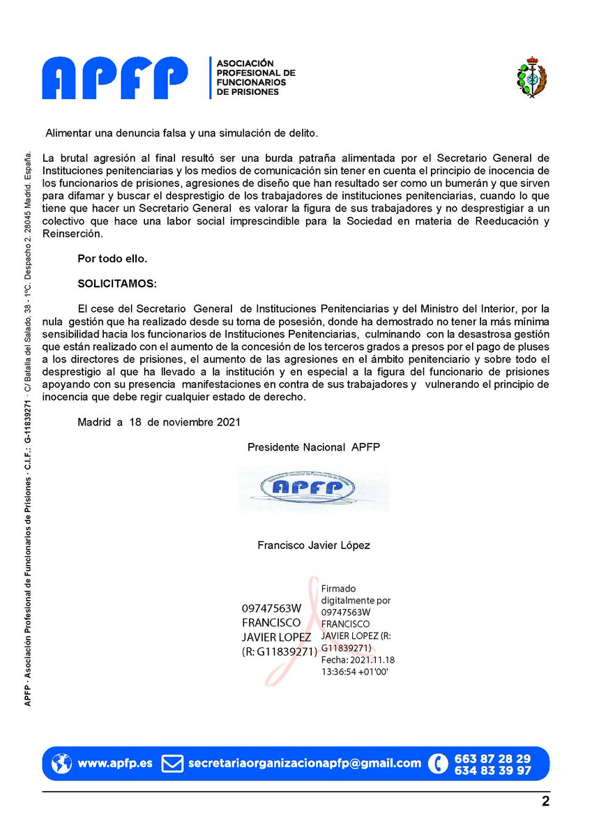 APFP_ES's tweet photo. @mariapg1980 Muchas gracias @mariapg1980 Efectivamente así debe ser. Depurar responsabilidades
#mitrabajotuseguridad https://t.co/v68BH6NusW