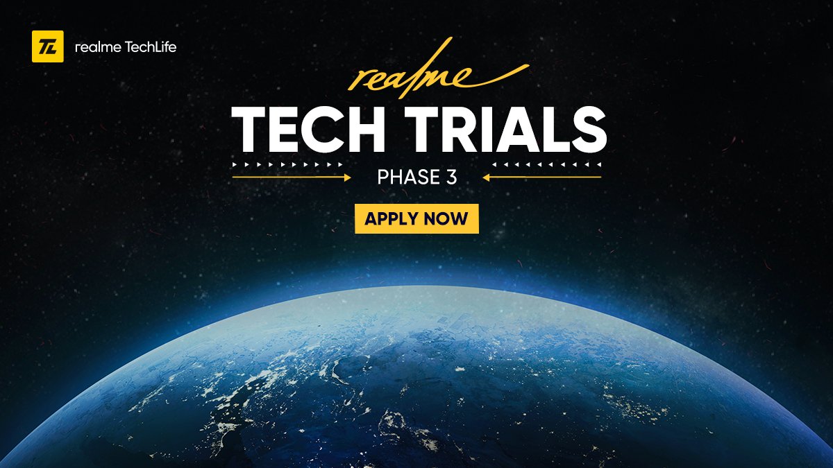 realmenarzoIN's tweet photo. We're back with phase 3 of the #realmeTechTrials!
Come, be a part of direct interaction & feedback sessions with development teams, try out our latest products & much more.
Together let's create technology that empowers life!
Limited seats available.
https://t.co/vQlRigkLhe https://t.co/Pz4Dnh9cfA