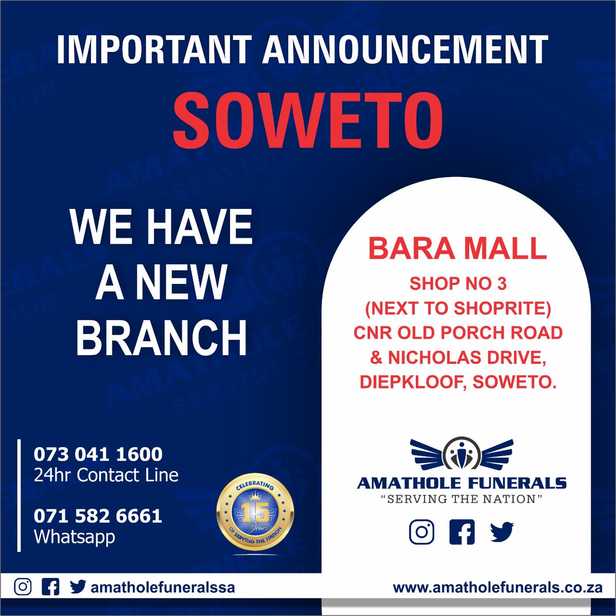 AmatholeSa's tweet photo. We are proud  to announce the opening of our second office  in Soweto https://t.co/ROflOmBYfD