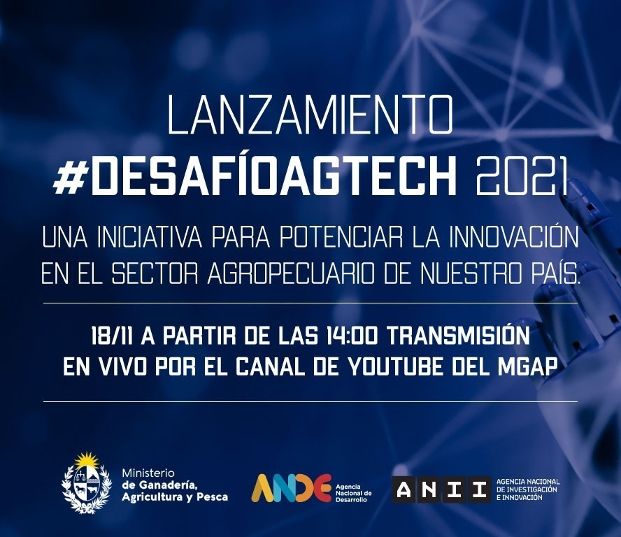 amaalvarezbalbi's tweet photo. Te gustaría innovar con tecnología en el agro? 
Sumate al #DesafioAgTech 2021! 
Conocé los desafíos hoy a partir de las 14. Seguilo por el canal de YouTube del MGAP.
Una iniciativa conjunta de @MGAPUruguay  @ANDEUruguay @ANIIuy https://t.co/NNEZEa1d6N
