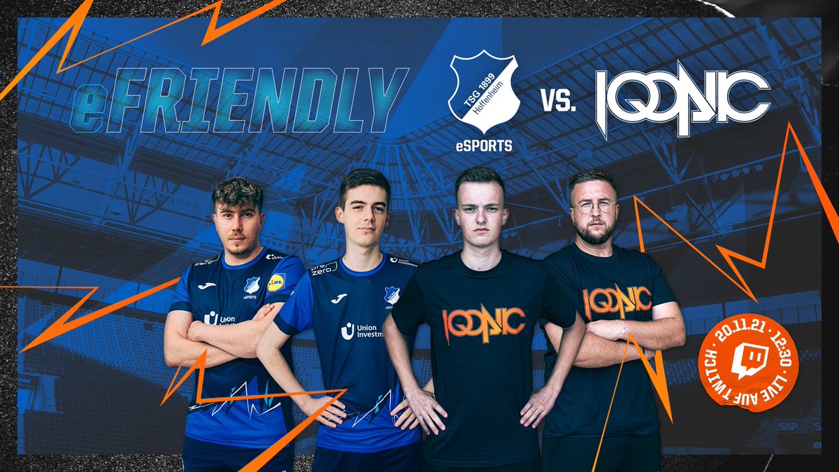tsg_esport's tweet photo. eFRIENDLY 🆚 @IQONICgg
Wir freuen uns am Heimspieltag gegen Leipzig die Jungs von @IQONICgg bei uns in der PreZero-Arena begrüßen zu dürfen 🤝🔥
Seid LIVE dabei:
⏰20.11.21 | 12:30 Uhr
📺https://t.co/lgwHmMhEeg
🍀 unterschriebenes eSPORTS Trikot
#tsgesports #iqonic https://t.co/LJvEx5xQhD