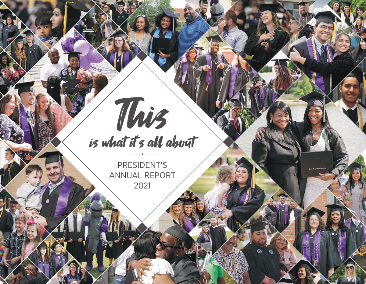 MGAstateU's tweet photo. The newly released 2021 President’s Annual Report for #MGA revisits a productive year that saw the institution launch its first doctorate, introduce other graduate degrees, and more.

Read the 2021 President’s Annual Report: https://t.co/1FwrZ21Msb https://t.co/PDWZHKCAMV