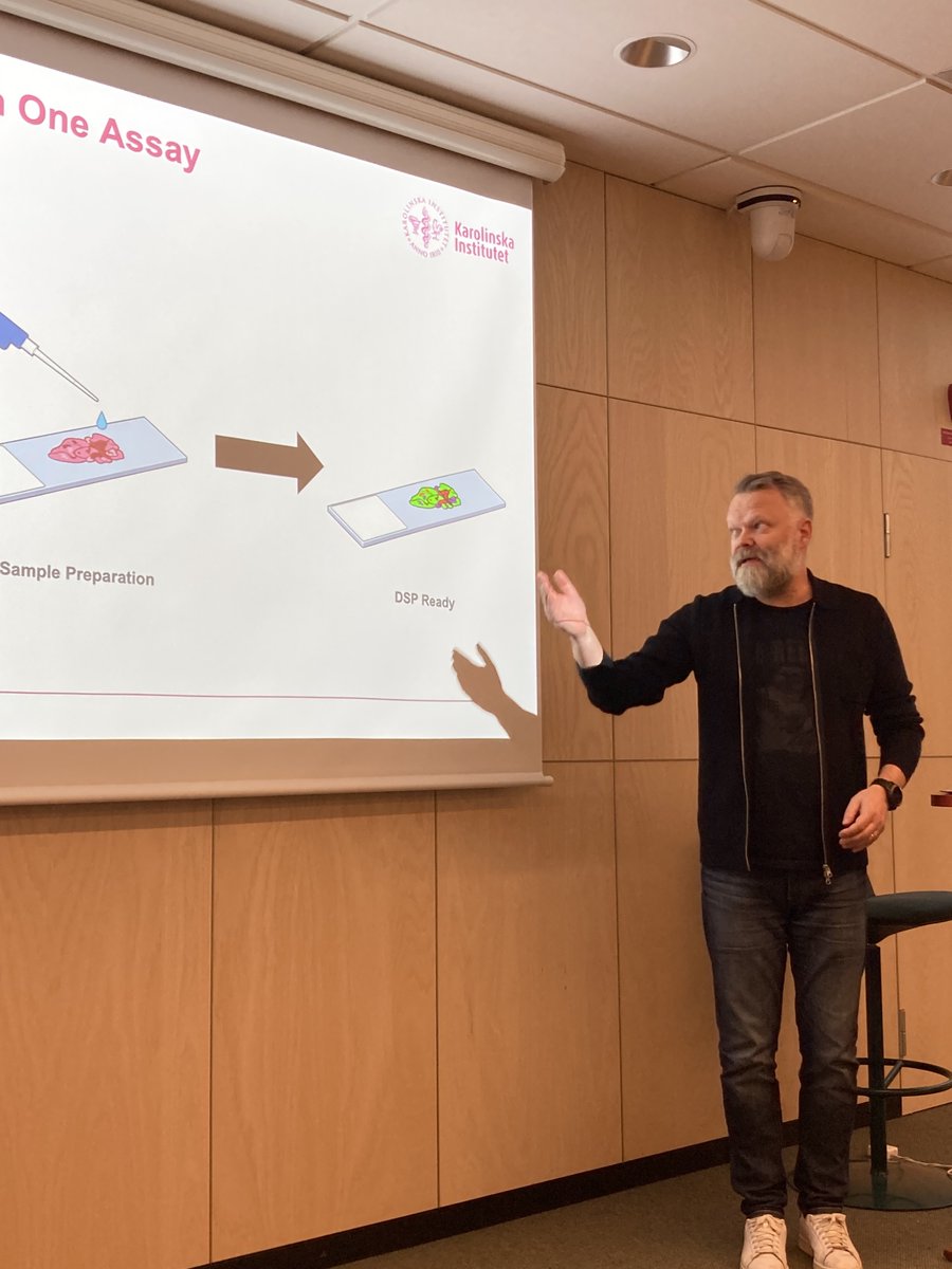 From Yesterday. Our Research Specialist Lars Selander  explaining how we work with the GeoMX platform from Nanostring to produce quantitative expression data with spatial information