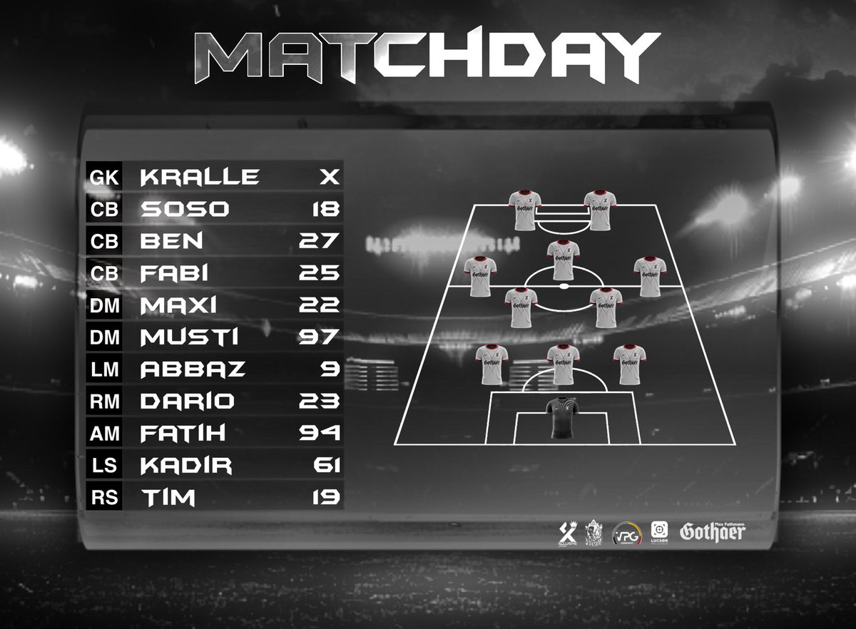 Xclusive Football (@xclusive2k20) on Twitter photo +++ Matchday +++
Our Lineup for the games against <a href="/GSEsports/">Galatasaray Espor</a> <a href="/spvgguhleisch/">SpVgg Uhleisch eSport</a> & @PCSPegaze
#vamosxclusive🖤🤍 +++ Matchday +++
Our Lineup for the games against <a href="/GSEsports/">Galatasaray Espor</a> <a href="/spvgguhleisch/">SpVgg Uhleisch eSport</a> & @PCSPegaze
#vamosxclusive🖤🤍
