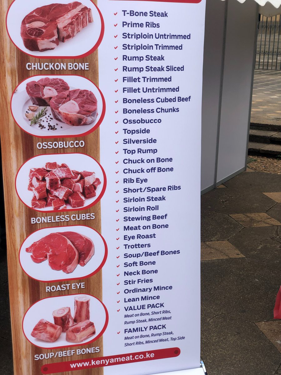 KenyaMarkets's tweet photo. @KenyaMeat are showcasing their wide range of products. From meatballs to sausages to beef burgers.
What will you have?
#KICCMeatExpo #SizzlingExperience https://t.co/QvRr2gjMtP