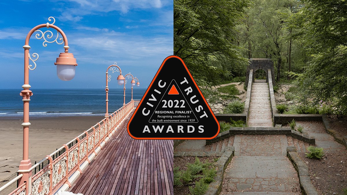 InsallArch's tweet photo. We are delighted to announce two projects shortlisted as Regional Finalists in the 2022 @CTAwards.

Colwyn Bay Pier selected as AABC (@AABC_architect) Conservation Awards Regional Finalist and Rivington Terraced Gardens (@RivingtonTG) as Civic Trust Awards Regional Finalist. https://t.co/6tqFckp40f