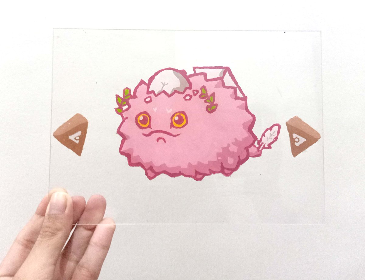 FurryAsher's tweet photo. My scholar just made a glass painting of my favorite axie! @AxieInfinity https://t.co/Fqfn3rMtL0