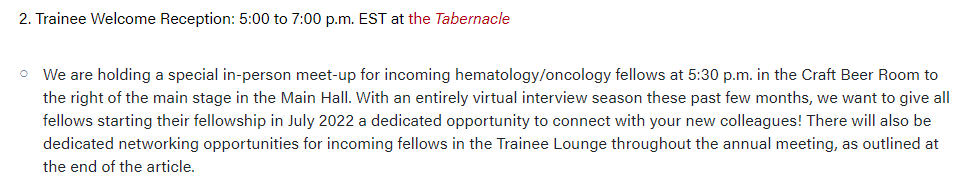 majorajay's tweet photo. Spread the word! The @ASH_hematology Trainee Council has set aside meetup times at #ASH21 for incoming hematology/oncology fellows starting July 2022. We want to give y'all the opportunity to meet in person after this virtual interview season. #ASHTrainee
https://t.co/nrhipQvze2 https://t.co/bmqt1oUPwh