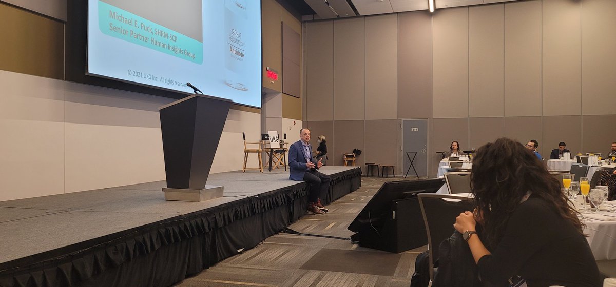 "Employee expectations are dynamic... they change and meeting them is fundamental to successful business." - Michael Puck from Human Insights Group <a href="/UKGInc/">UKG</a> 
Great start to day 2 <a href="/SAASNORTH/">SAAS NORTH</a> 

#saasnorth #GreatResignation #talent #EmployeeEngagement #ottawa <a href="/wywmfierce/">WithYouWithMe</a>