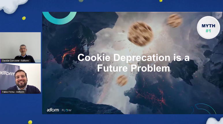 alebin8's tweet photo. 🔵#IABForum2021 #workshop #adform

➡️Primo mito da sfatare sul futuro #cookieless: NON è vero che la #cookiedeprecation è un problema futuro, infatti, ad oggi ci sono già dei browser che non accettano cookies di terze parti. https://t.co/gToixDYg91